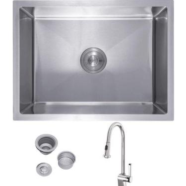 Imagem de Kit Cuba Gourmet Retangular E Misturador Monocomando Mangiare - DOCOL