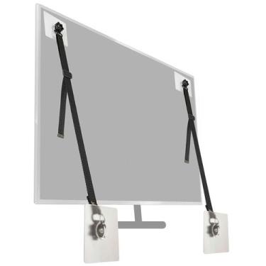 Imagem de Alças de segurança para TV x6, adesivo de tela plana sem furadeira, aj