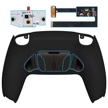Imagem de eXtremeRate Kit de remapeamento RISE4 de botões de metal real programáveis preto para controle PS5 BDM 010 e BDM 020, placa de atualização e capa traseira redesenhada, 4 botões traseiros para controle PS5