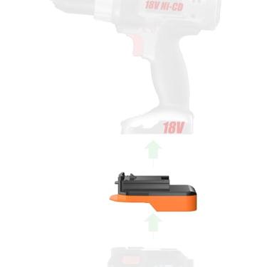Imagem de NovaQuantic Adaptador Cabo Porter 18V Ni-CD Tools - Compatível com Baterias Ridgid 18V, Entrada de 2 Pinos - Saída de 5 Pinos, Laranja