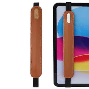 Imagem de TOCCOOL Capa capacitiva para caneta, suporte de couro vegano para tablet e caneta sensível ao toque, suporte para lápis, armazenamento para tablet, capa de caneta com faixa elástica, para a maioria
