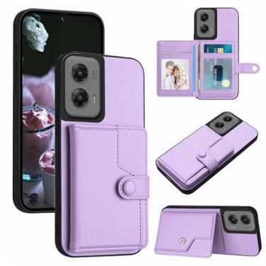 Imagem de Moment Dextrad Capa para Moto G Stylus 5G 2024 com suporte para cartão, bloqueio de RFID, carteira de telefone com vários compartimentos, proteção interna de couro de camada dupla, capas com suporte