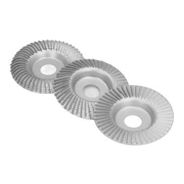 Imagem de Escultura Disc Set, 3PCS 100mm Rebarbadora Roda para Moldar Madeira, Moagem, Com Alta Dureza e Dentes de Metal Duro, para Escultura de Raiz, Polimento
