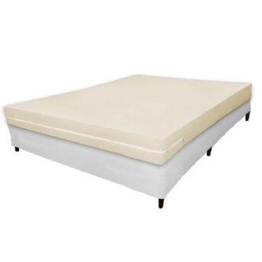 Imagem de Capa para Colchão Casal Cru em Malha 100% Algodão Alta Gramatura 160 g