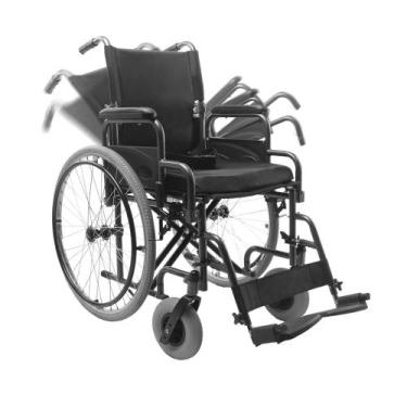 Imagem de Cadeira de Rodas Manual Dobrável em Aço com Encosto Rebatível modelo D