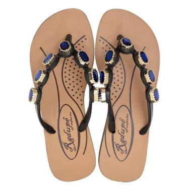 Imagem de Chinelo Feminino Anatomico Confortavel Ortopédico Terapia dos Pés, Azu