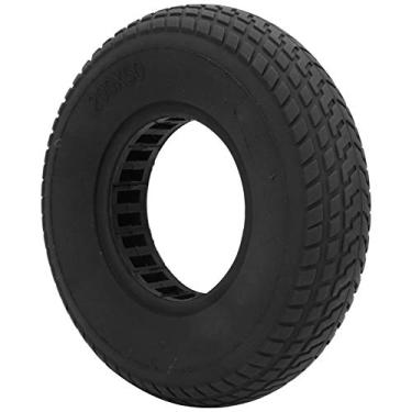 Imagem de Pneu de Borracha, Pneu Sólido à Prova de Explosão de 200x50mm, Amortecimento Oco para Scooter Elétrica (Preto)