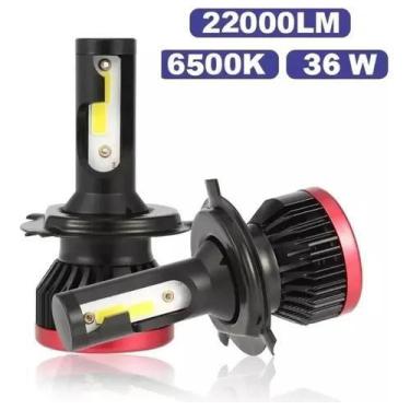 Imagem de Kit Ultraled 6500k 22000 lumens lâmpada super branca 36w H1 H7 H3 H4 H