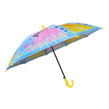 Imagem de Guarda Chuva Infantil Feminino Com Apito Semiautomático. - Classe Jl