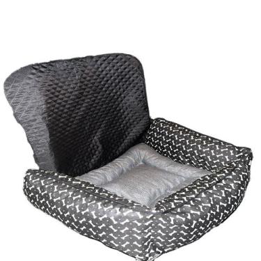 Imagem de Kit Protetor Banco Toddy Pequeno Colchonete Estampado Preto - ComfortP