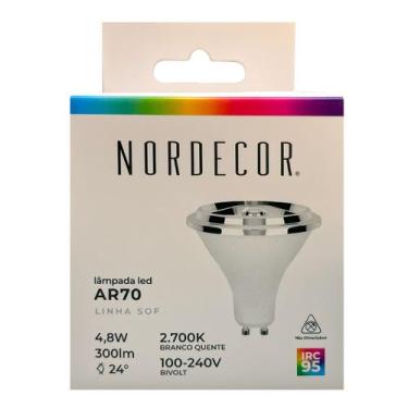 Imagem de Lâmpada de Led Sof AR70 4,8W 2700K 24 IRC 95 GU10 Bivolt - Nordecor - 
