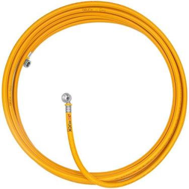 Imagem de Tubo Mangueira Pex Flex Amarelo UV 20MM de 20M Com Conexões - Druck Gá