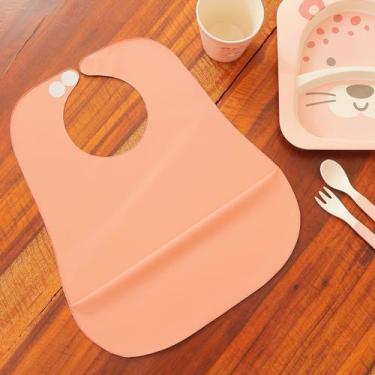 Imagem de  Babador Para Bebê e Infantil Impermeável com Regulagem e Bolso Porta 