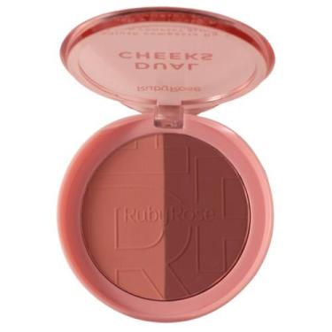 Imagem de Blush Compacto Duo Dual Cheeks Ruby Rose HBM03, Ivory Bronze
