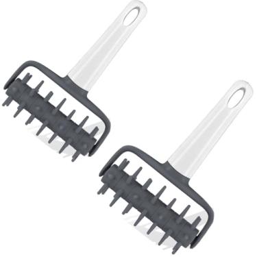 Imagem de pontas de rolo de pizza de plástico evitam bolhas de ar e incluem uma crosta uniforme para cozinhar, rolo de massa de pastelaria para cozinhar, pão Caseiro, esposa (Azul)