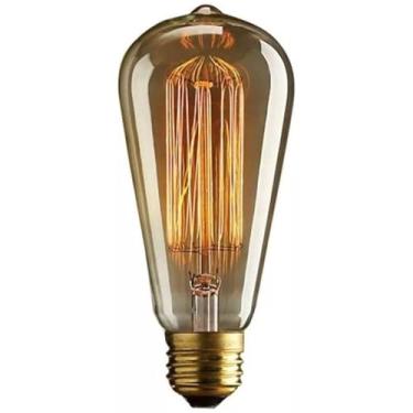 Imagem de 3 Lâmpadas Filamento De Carbono Retrô St64 40w Dimerizavel (110V)
