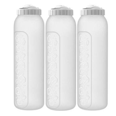 Imagem de 3 Jarra Garrafa De Água Suco Geladeira Tampa Higiênica 1,5 Litro Fina 