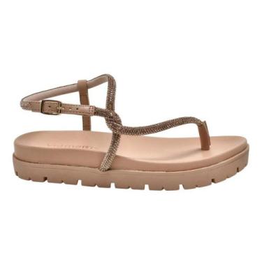 Imagem de Papete via marte rasteira ref 102-008-01 feminino, Bege, 37