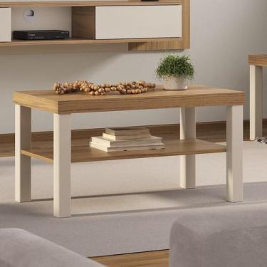 Imagem de Mesa de Centro em Tamburato 50 Mm com Prateleira UP - Artely