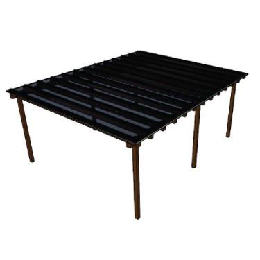 Imagem de Cobertura Policarbonato Alveolar 6,00m x 4,00m - Fume 4mm - RM Policar