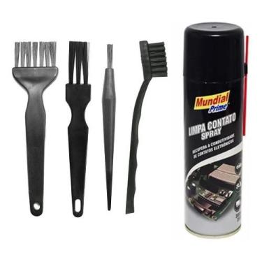 Imagem de Kit 3 Pincel E Escova Esd E Limpa Contato para Limpeza Placas - Kit Li