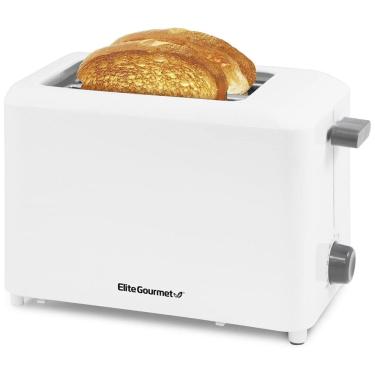 Imagem de Torradeira Elétrica 2 Fatias com 7 Níveis de Tostagem, Branca, 110v, ELITE GOURMET ECT 1027, Branco