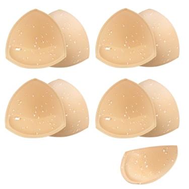 Imagem de BeaGirl 4 pares de enchimentos de enchimento de sutiã à prova d'água, enchimento acolchoado com costura push up para biquíni esportivo, Bege, DE