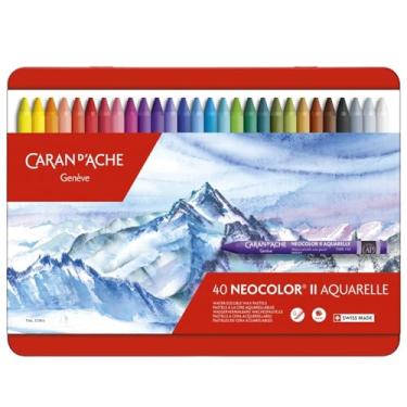 Imagem de Caran D'Ache Giz Aquarelável Neocolor II, 40 Cores