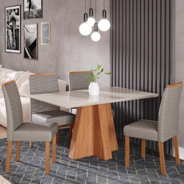 Imagem de Sala de Jantar Patricia 130 Cm com 4 Cadeiras Clarice - Cimol