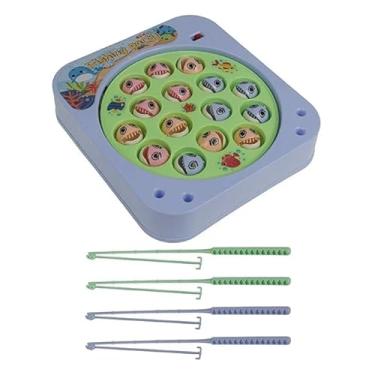 Imagem de Pescaria Divertida Brinquedo Infantil com 4 Varas e 15 Peixinhos Coloridos