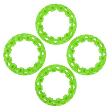 Imagem de 4pcs ATV Wheel Hub Acabamento, Tampa de Aro de Plástico Anti-scratch para Pneus GO Kart de 7 Polegadas (Verde)