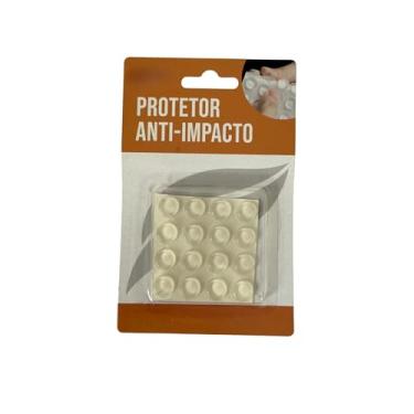 Imagem de 16 Gotas Silicone Adesivo Protetor Anti-Impacto Bolinha 12mm Vidro Móveis