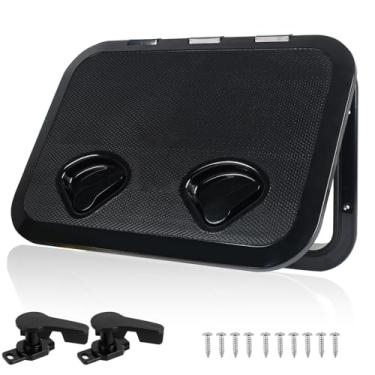 Imagem de BALAVA Escotilha e tampa de acesso ao convés de barco, escotilha de 43 cm x 32 cm x 32 cm, retângulo de escotilha de acesso à escotilha de inspeção para escotilha de inspeção para trailer de caravana