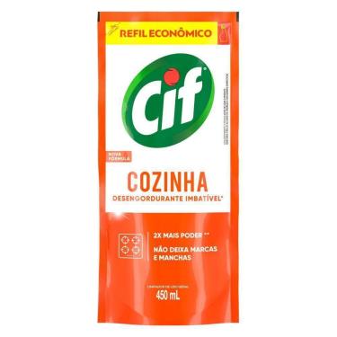 Imagem de Limpador Desengordurante Cozinha Cif Refil 450ml