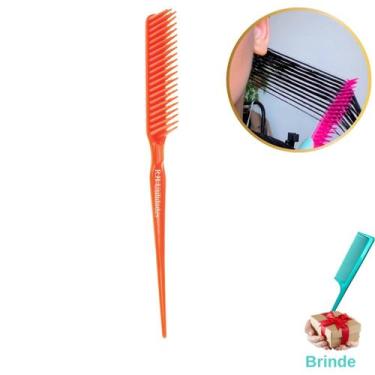 Imagem de Pente 3 Fileiras Fitagem Ponta Fina, Modelagem, Mechas, Cachos, Lisos,