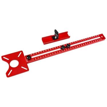 Imagem de Suporte de ranhura de fresagem 4 em 1, gabarito de corte circular de liga de alumínio, gabarito de gabinete multifuncional, gabarito, gabarito de corte circular para ferramenta de roteador (Tamanho