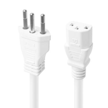 Imagem de Cabo de Forca Tripolar para Fonte Branco 3X0,75 MM 250V - 2 MTS (10 UN)