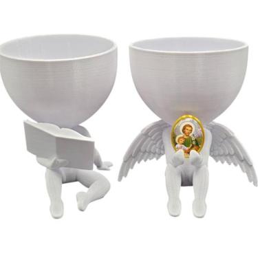 Imagem de Kit Decoração São José Anjinho + Lendo Biblia Especial - Point da Fe