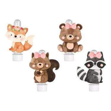 Imagem de 20 Tubetes 3d Personalizado Lembrancinha Bosque Encantado Menina - Bar