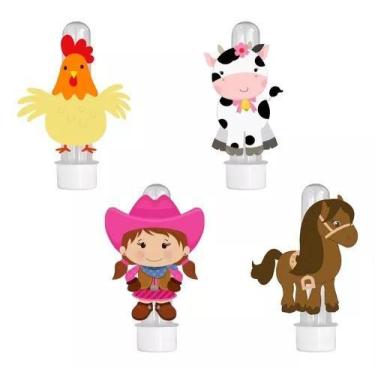 Imagem de 20 Tubetes 3d Personalizado Lembrancinha Fazendinha Menina - Barbara U