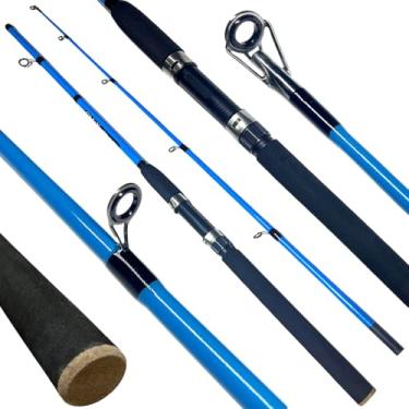 Imagem de VARA PESCA PESADA MOLINETE CMIK CARBONO AZUL 6'9" (2.10M) 20-40LB - 2 PARTES