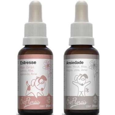 Imagem de Kit Floral Pet Cachorro Gato: Ansiedade + Estresse Bio Florais - BioFl