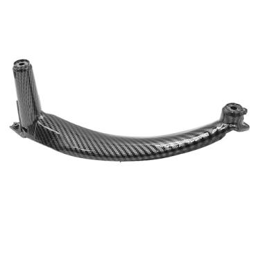 Imagem de Jaronx Maçaneta de porta compatível com BMW X5 E70/X6 E71 para X5 2008-2013, X6 2008-2014, substituição de maçaneta interna de fibra de carbono, lado direito do passageiro (lado direito)