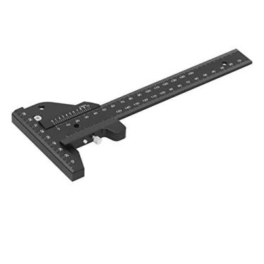 Imagem de Régua de Scriber do Tipo T de Liga Alumínio Com Costas Magnéticas para Medição Carpintaria e Ferramenta Marcação ângulo Precisa