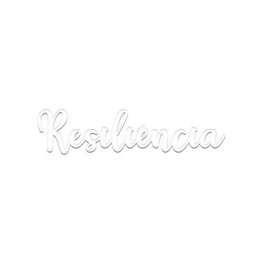 Imagem de Arte Resiliência 38cmx9cm - Cria Arte Laser Branco