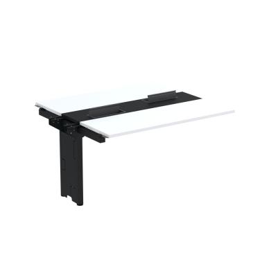 Imagem de Complemento De Mesa Plataforma Para Coworking Para 2 Pessoas 130x120 Branco-preto