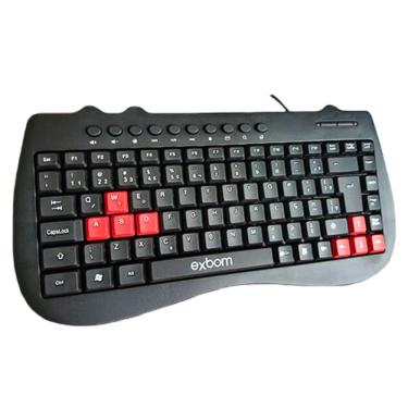 Imagem de Mini Teclado Multimidia Usb Abnt2 Exbom Bk-m52