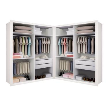 Imagem de Closet Casal Sem Portas 4 Gavetas Júlia Duo Minastex Branco
