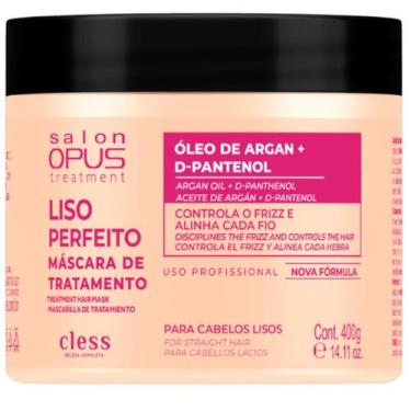 Imagem de Máscara Liso Perfeito Salon Opus 400ml Cless hidrata nutre sela os fio