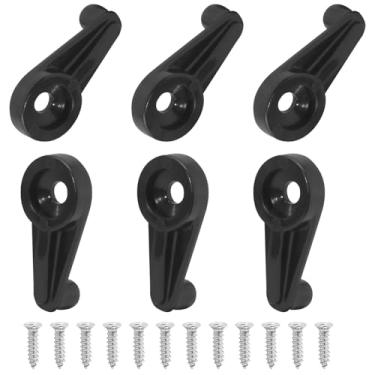 Imagem de Jiozermi Kit de clipes de retenção de janela de vidro com 60 peças, clipes de fixação de espelho preto Suporte de painel de armário de vidro com parafusos para fixação de vidro